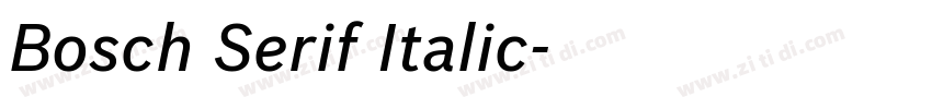 Bosch Serif Italic字体转换